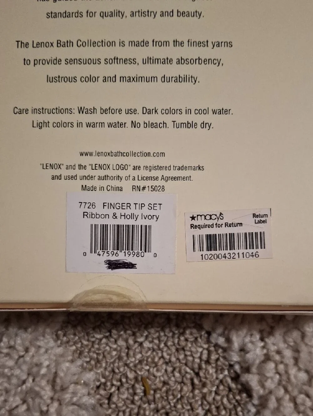 Lenox new package